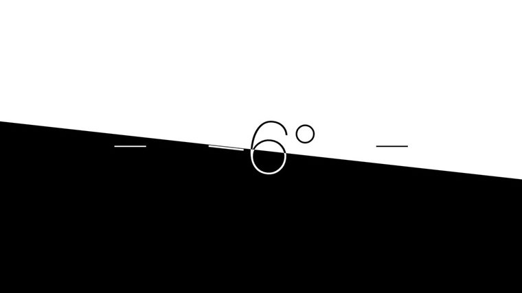 black and white angle display