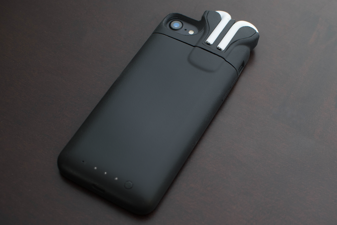 black phone case with airpods