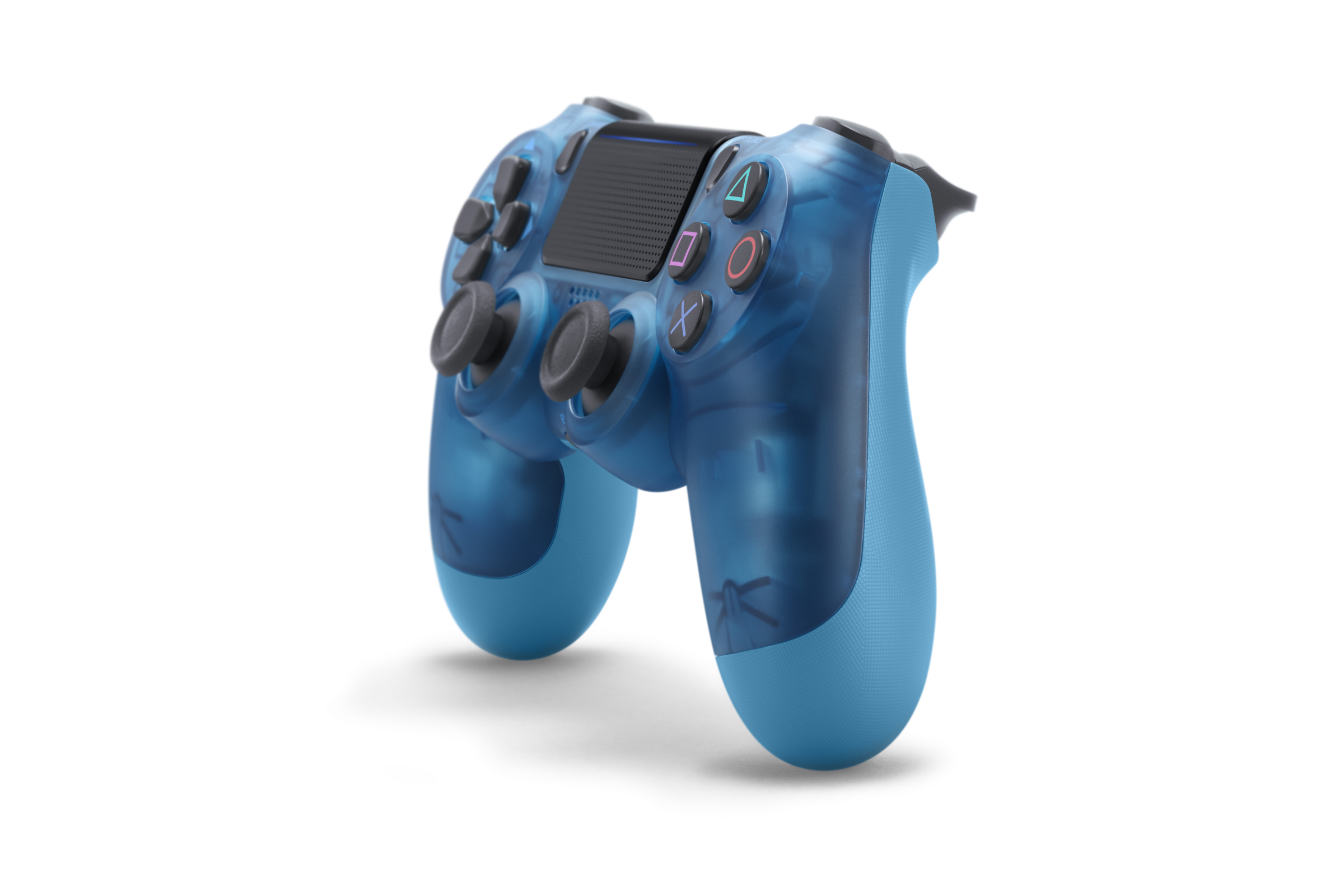 blue gaming controller angle view
