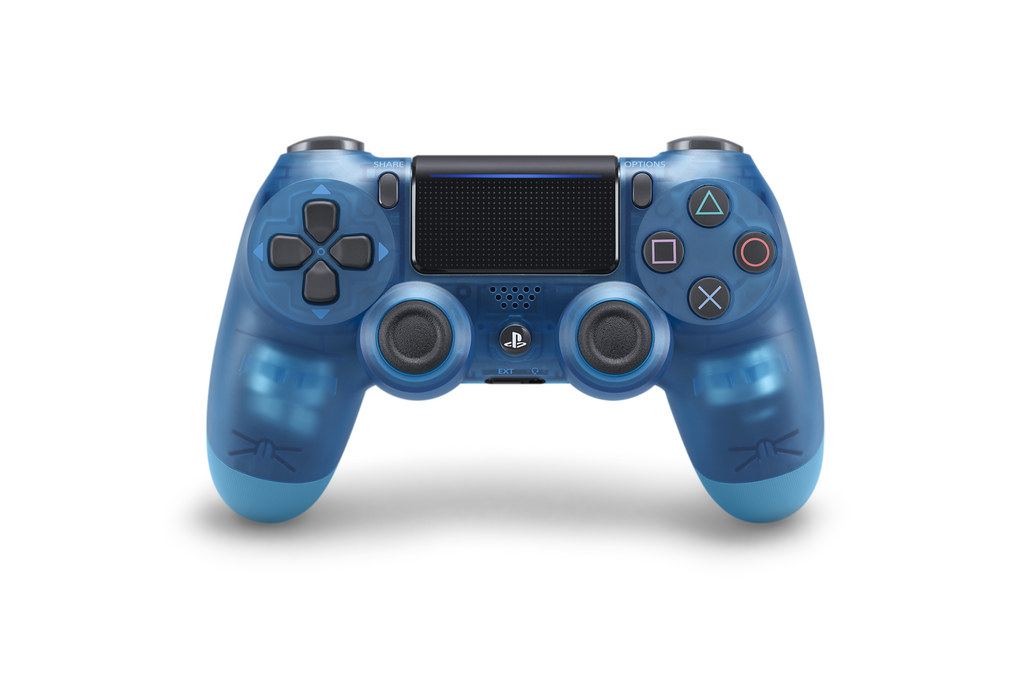 blue gaming controller front view