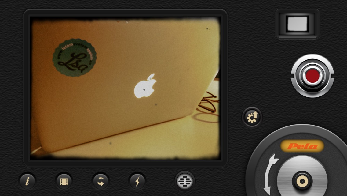 classic camera interface with laptop