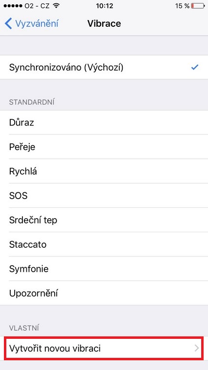 create new vibration