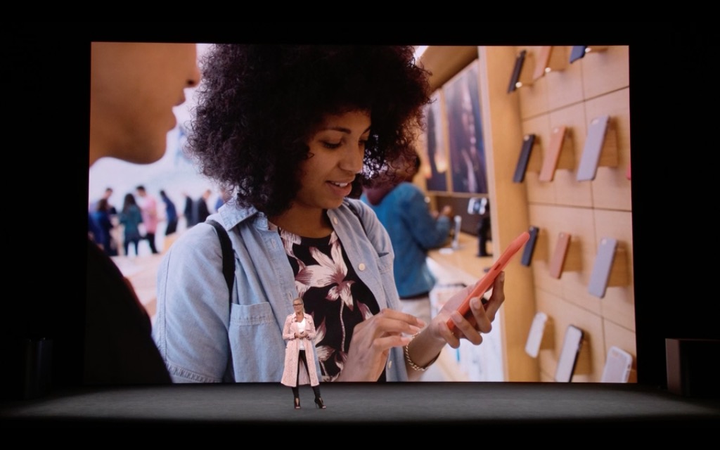 customer using iphone