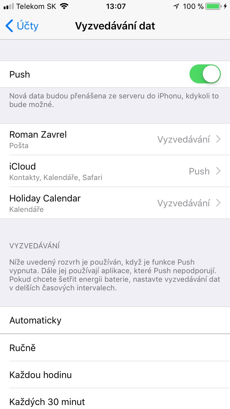 data fetching settings