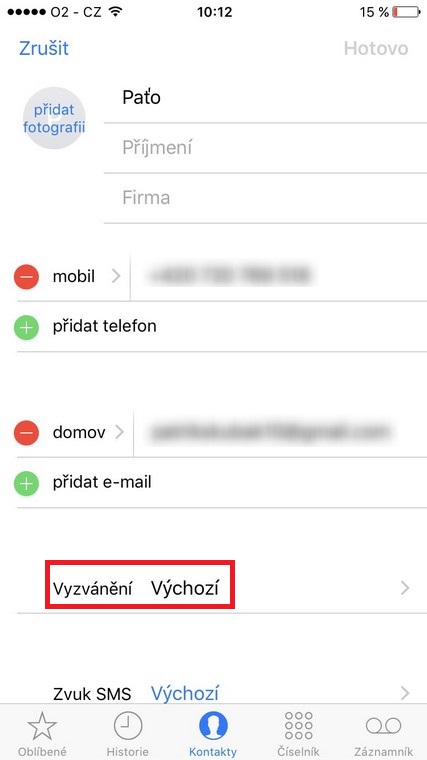 edit contact details