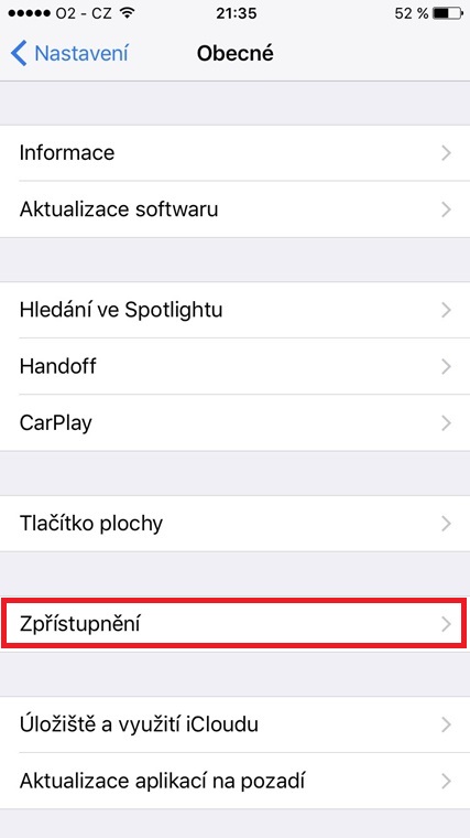 general settings highlighted