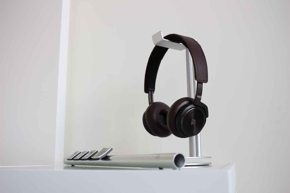 headphones on stand