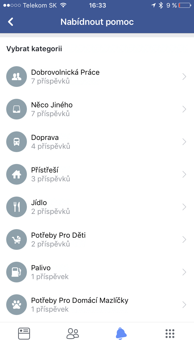 help offer category list