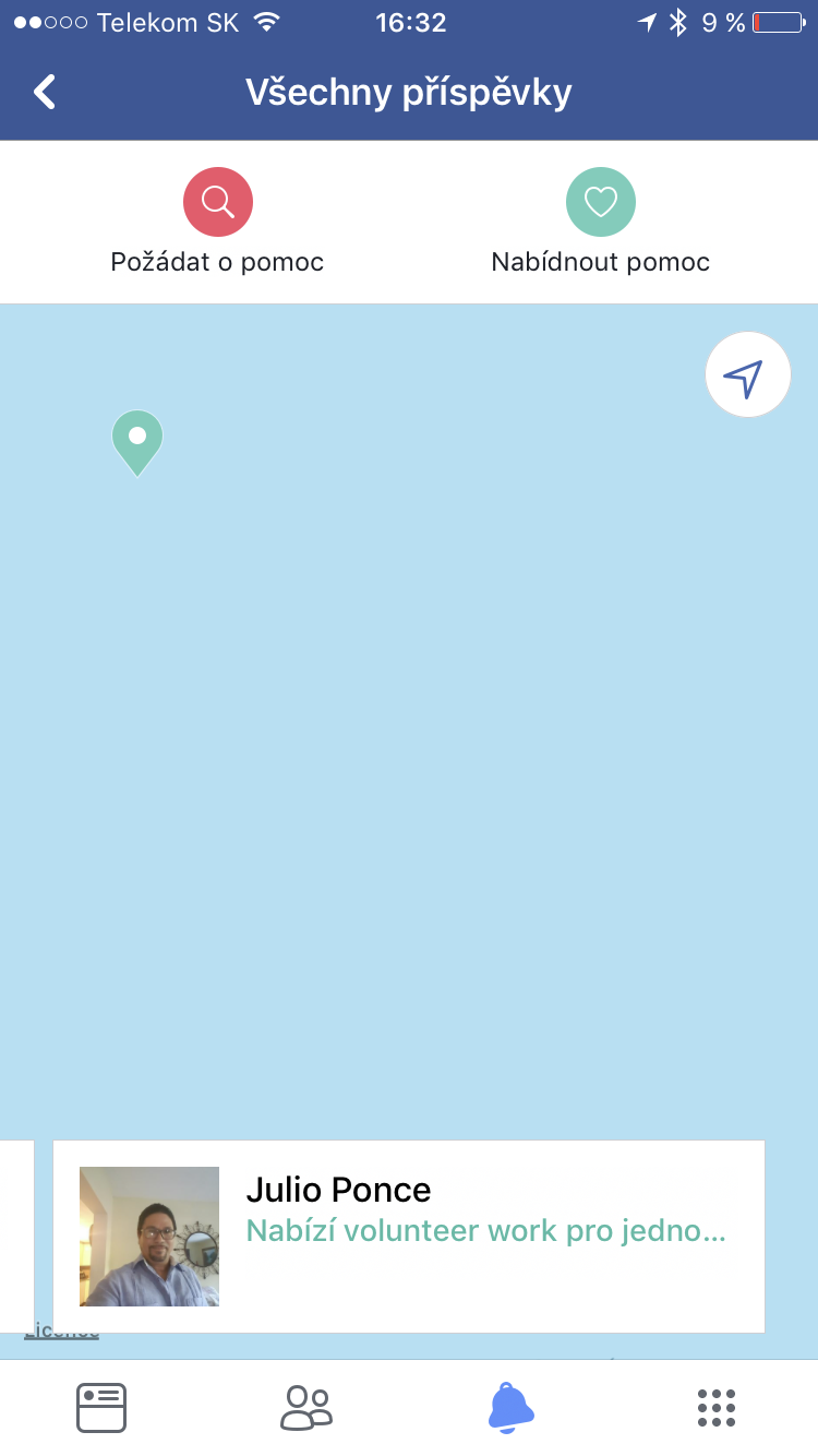 help request map interface