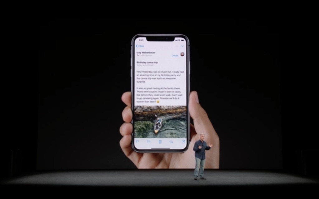 iphone email display