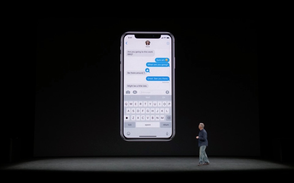 iphone messaging display presentation