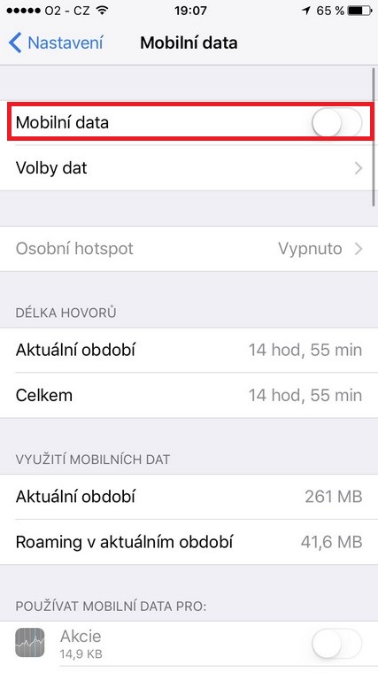mobile data usage