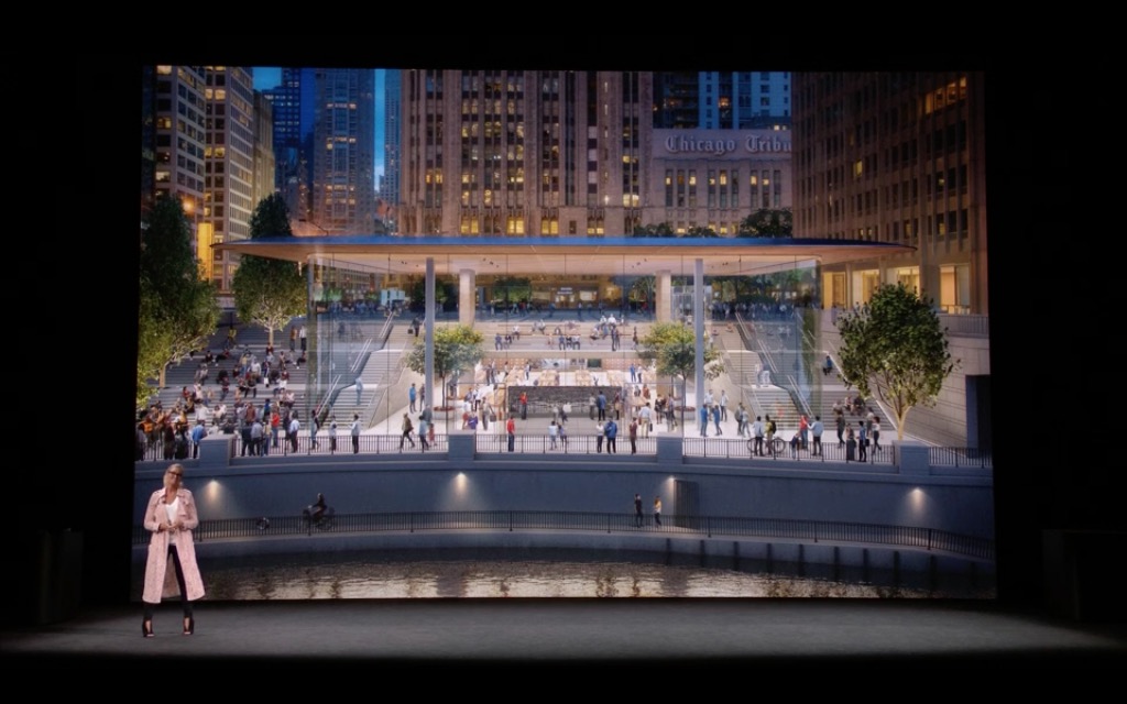 modern apple store exterior