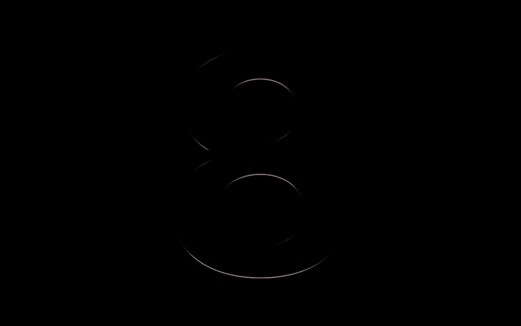 number eight dark background