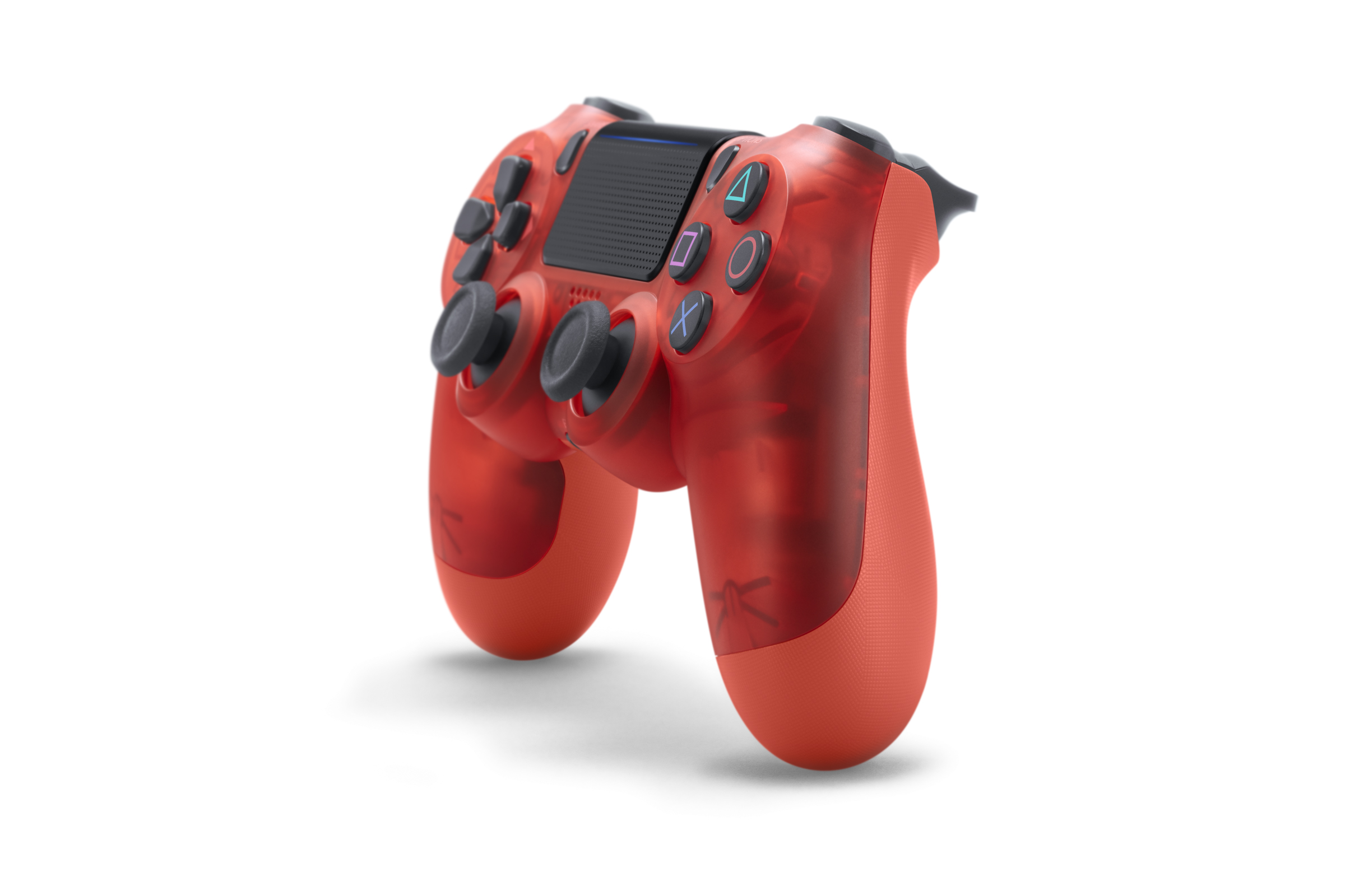 red gaming controller angle view