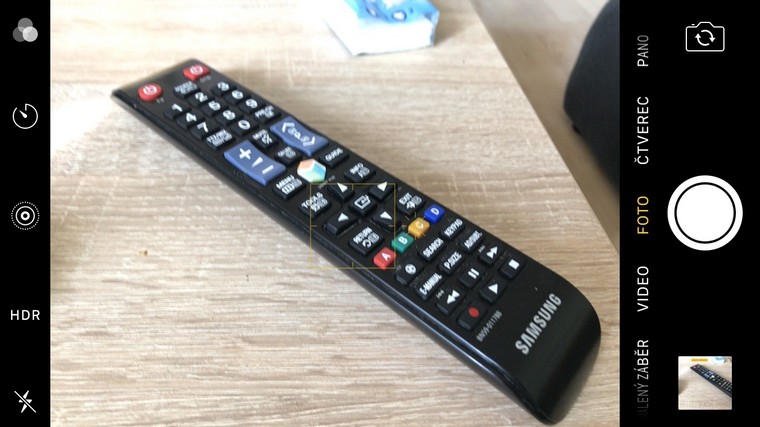 remote control on table