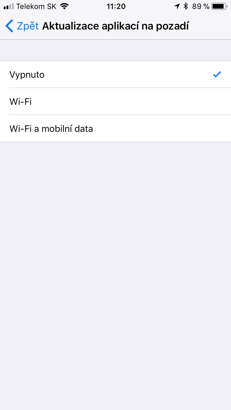 settings background app refresh