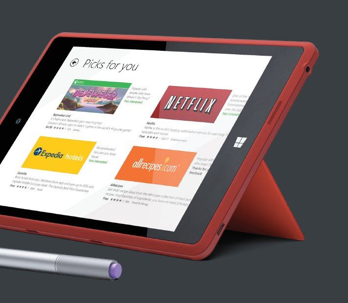 tablet side view with stylus