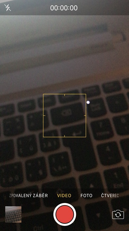 video recording on laptop keyboard