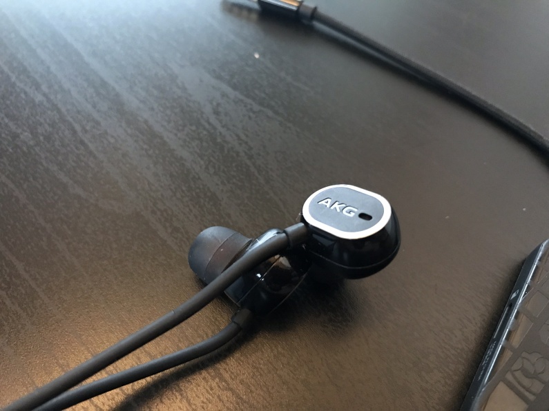 akg earbud closeup