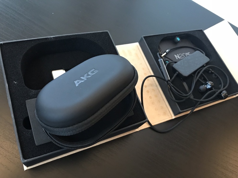 akg earbuds and case