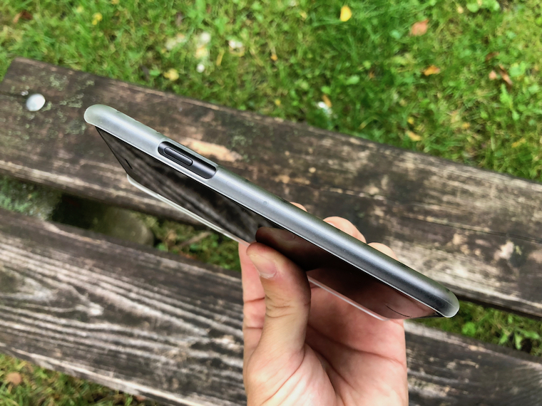 side view smartphone hand vertical