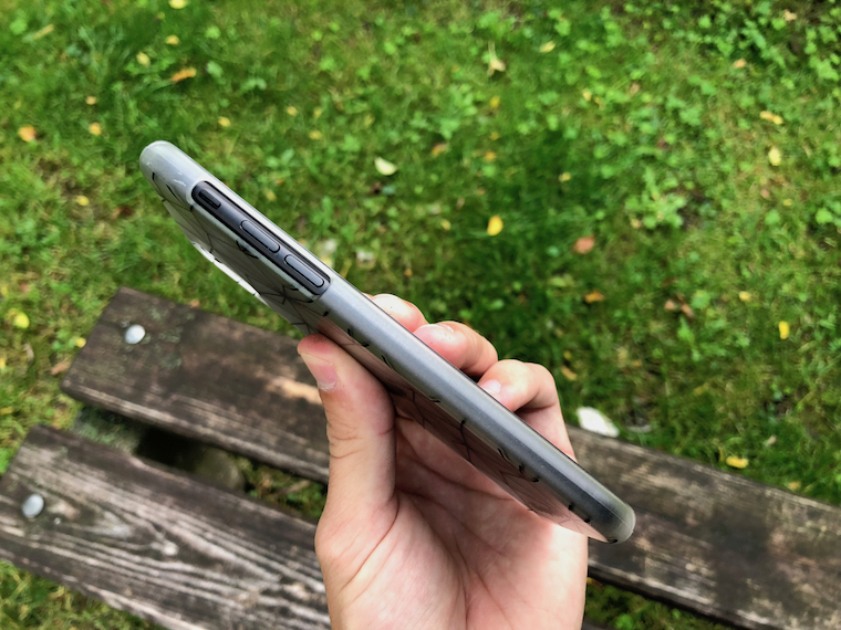 side view smartphone hand