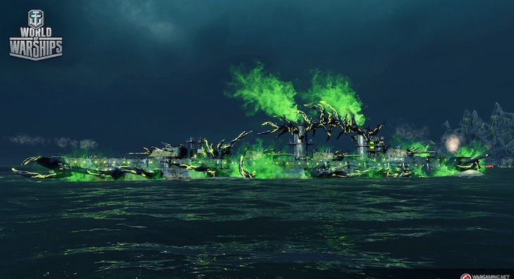 world of warships green flames