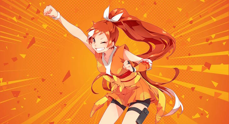 animated character on orange background