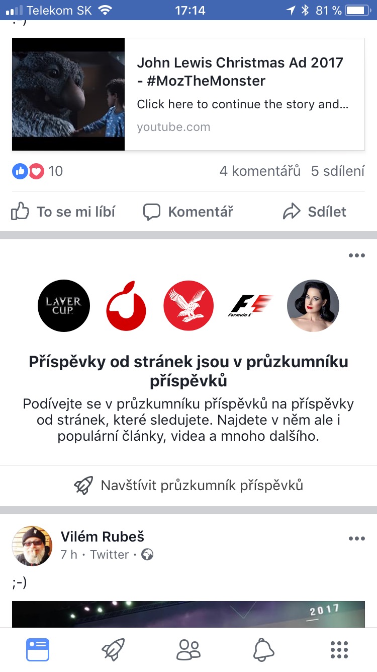 facebook post with advertisement