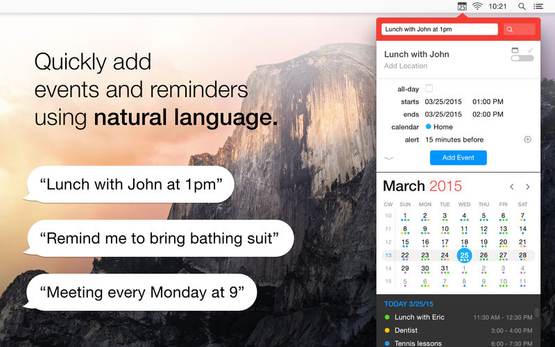 natural language calendar reminders