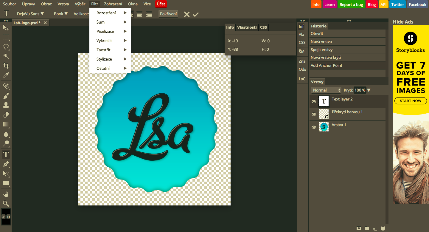 photo editing menu options