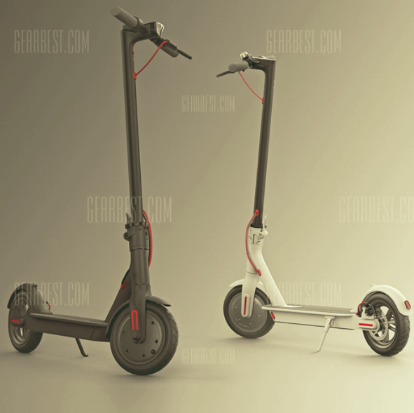 two electric scooters