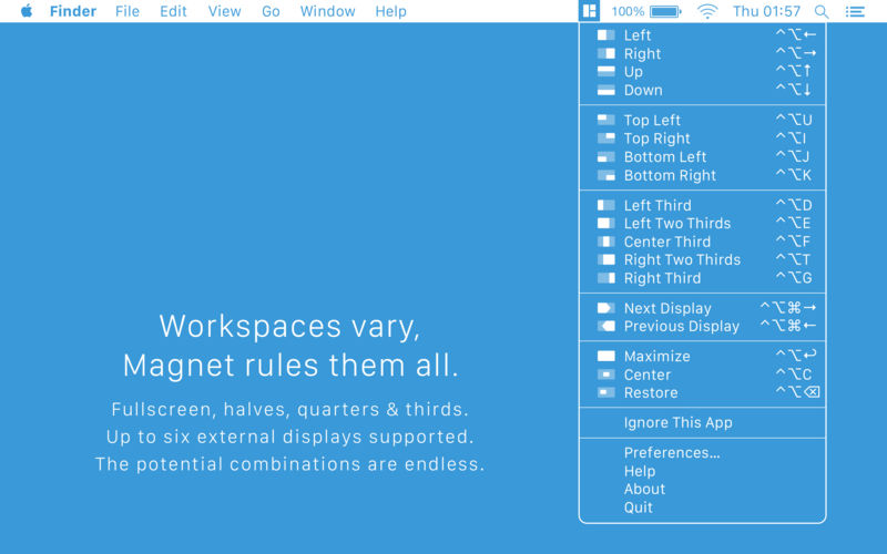 window management menu options