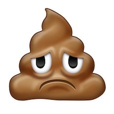 Sad poo emoji icon