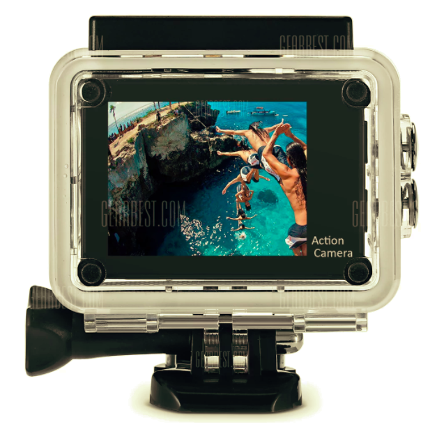 action camera back display