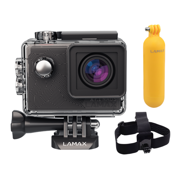 action camera with accessories