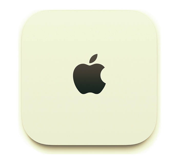 apple logo on device