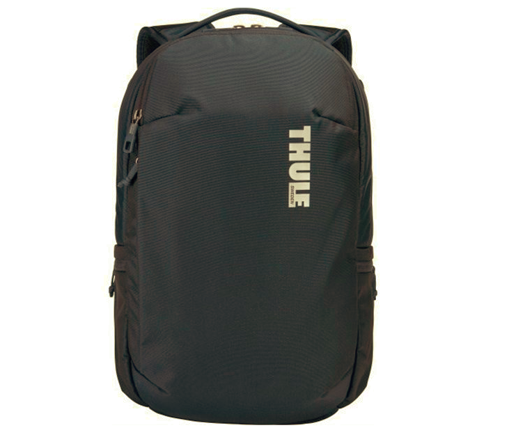 black backpack front