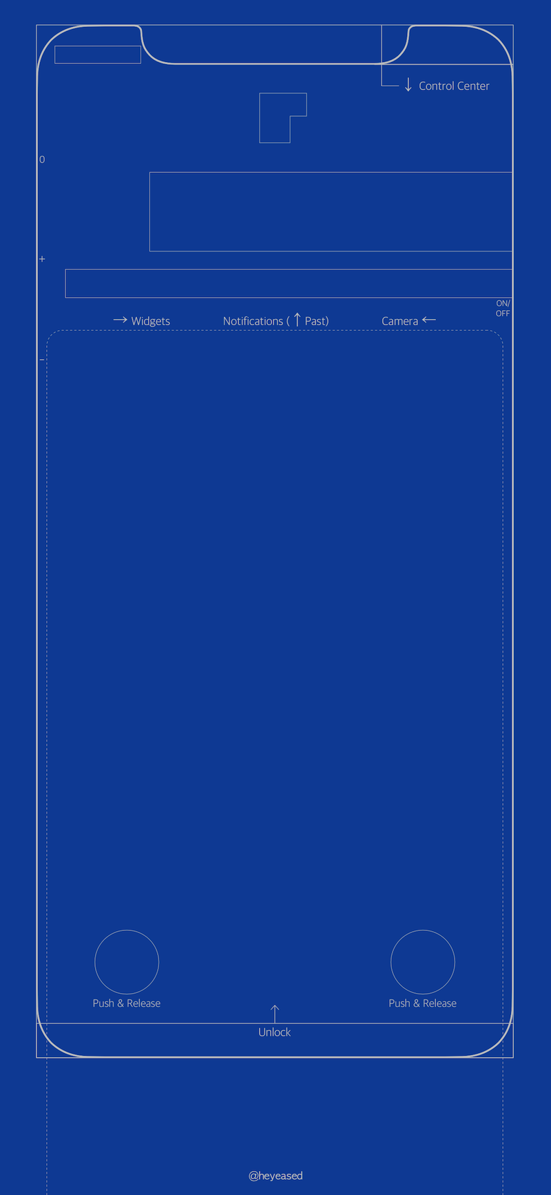 blue blueprint smartphone interface