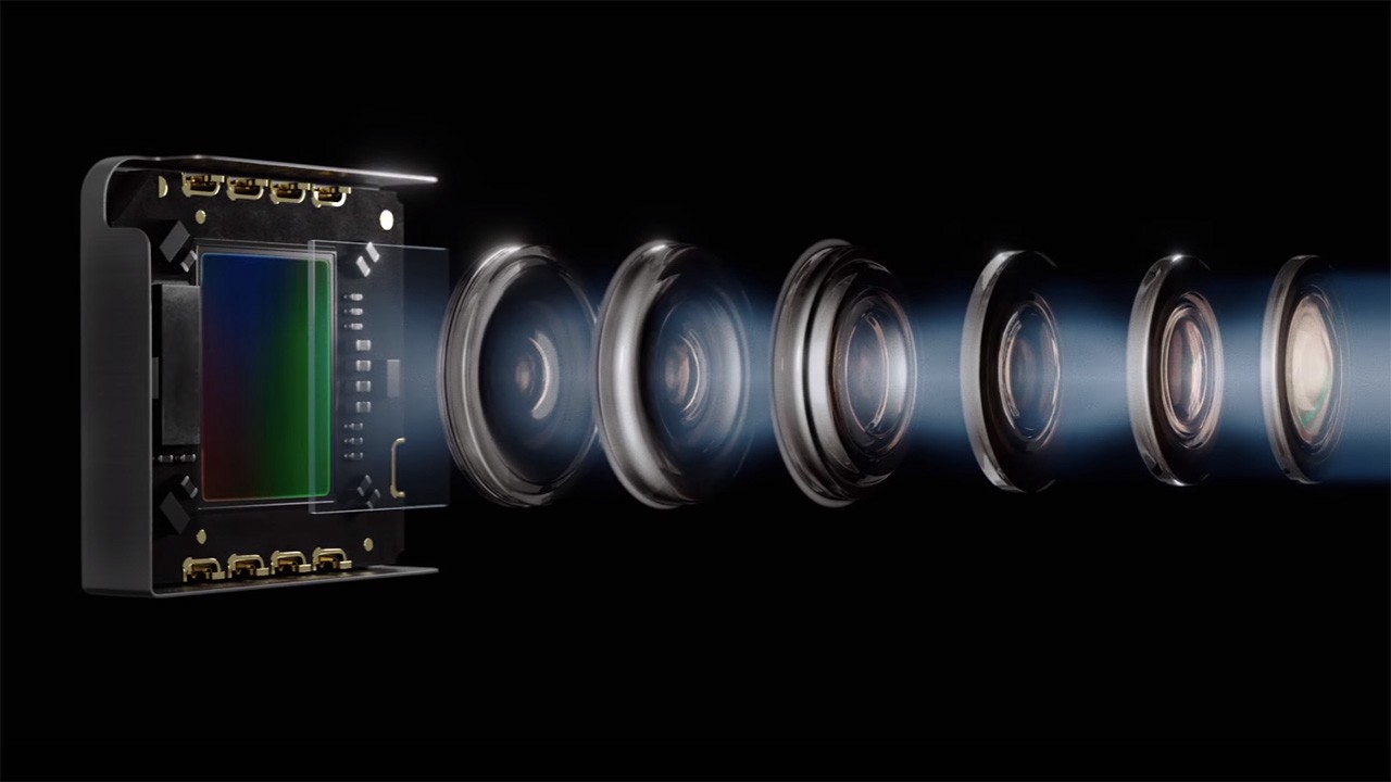 camera lens exploded view