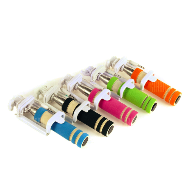 colorful selfie sticks