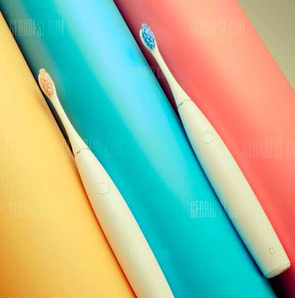 electric toothbrush colorful background
