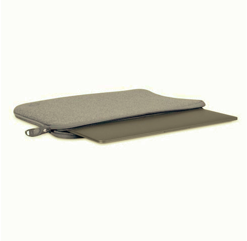 grey laptop sleeve with laptop