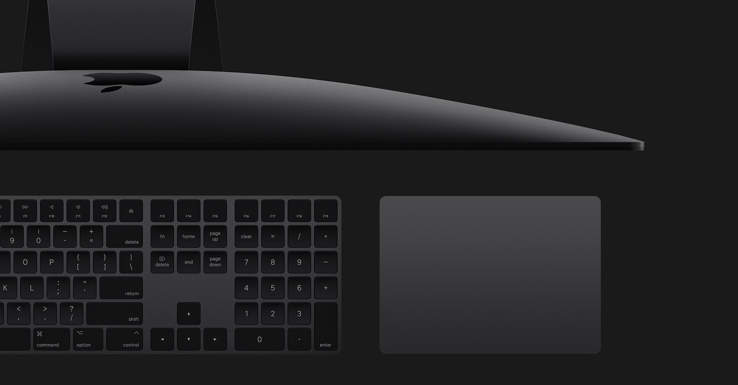 iMac Pro Space gray magic keyboard trackpad FB iMac Pro Space gray magic keyboard trackpad FB