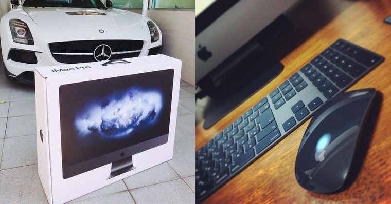 imac pro box and car