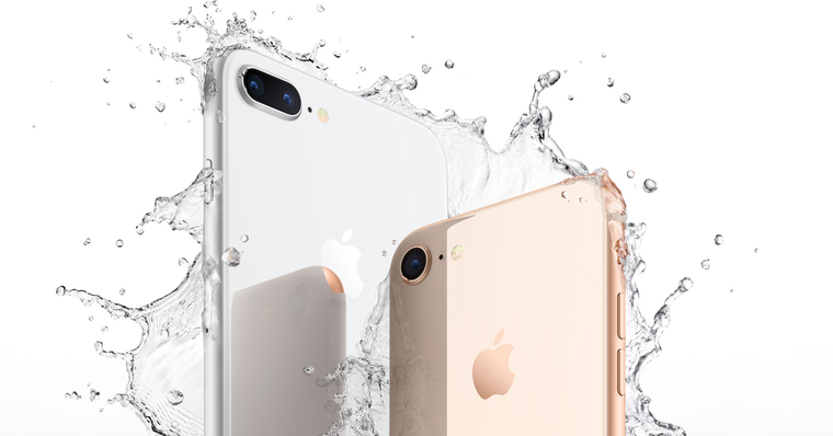 iphone 8 and 8 plus water splash