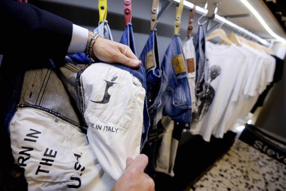 jeans with logo