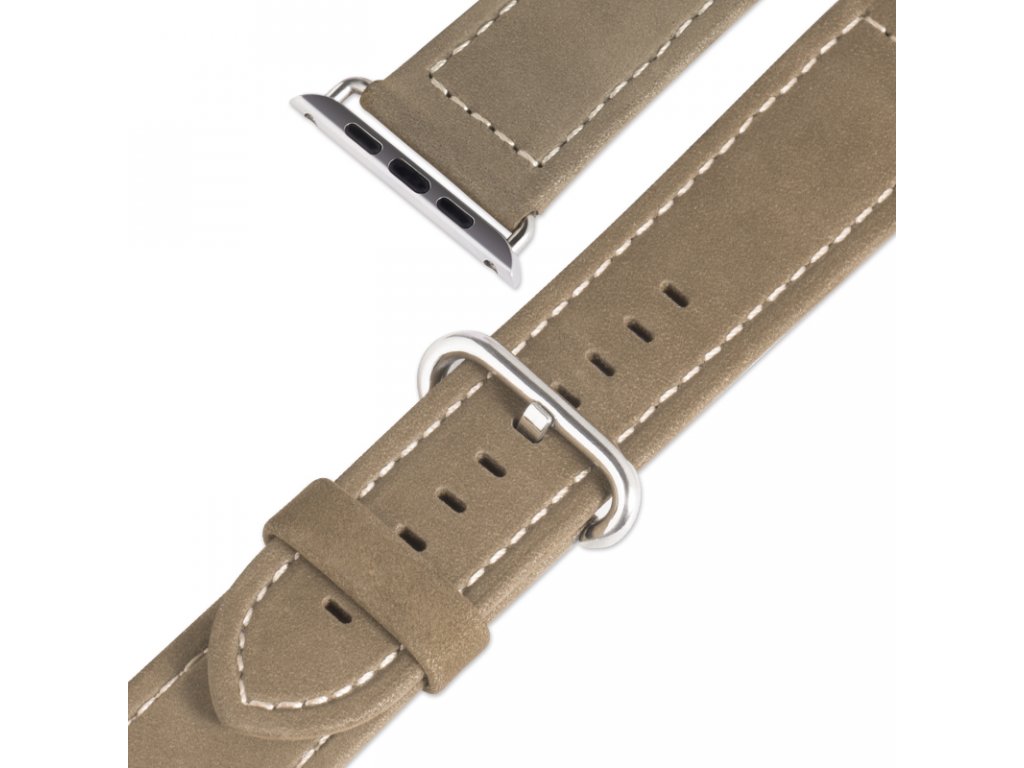 leather watch strap detail