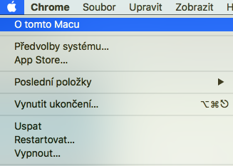mac menu czech